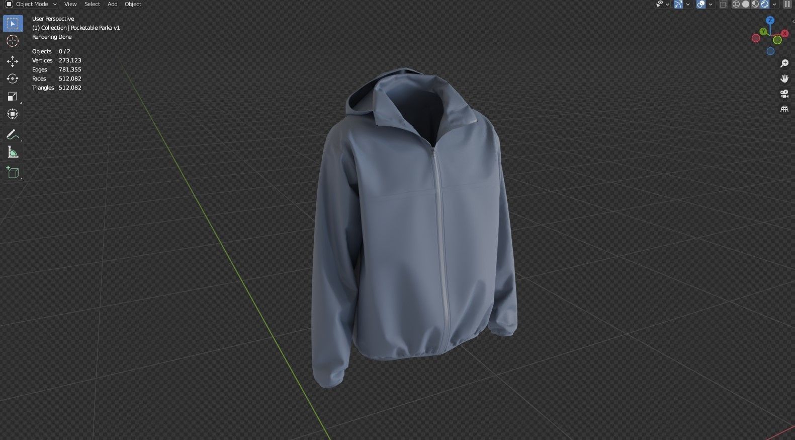Pocketable Parka 3D model_7