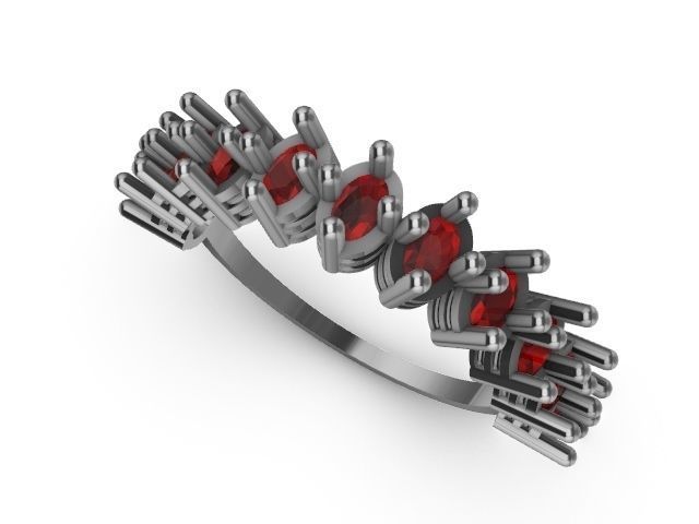 oval diamond prong setting ring stl verified 3D print model_12