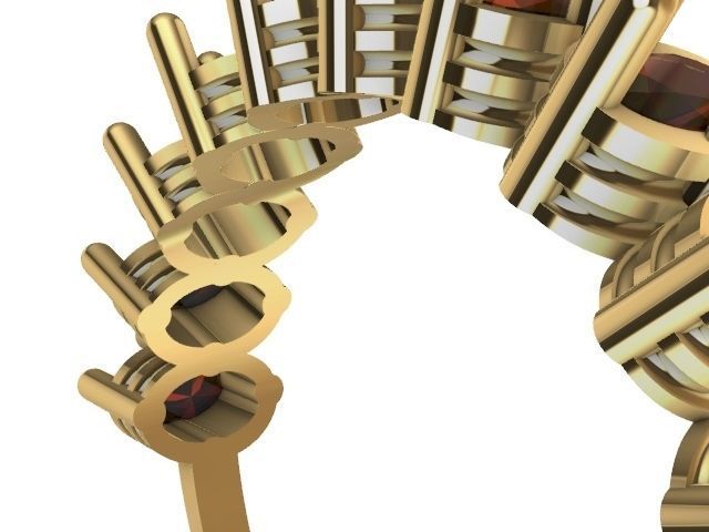 oval diamond prong setting ring stl verified 3D print model_6