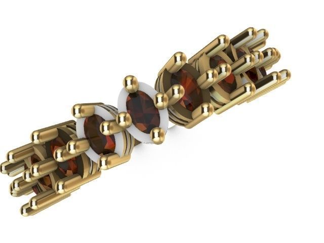 oval diamond prong setting ring stl verified 3D print model_4