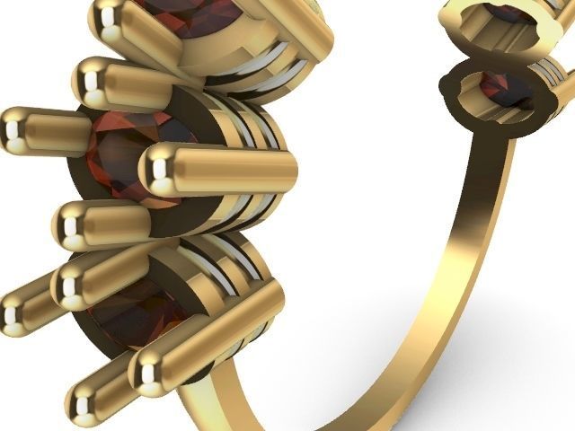 oval diamond prong setting ring stl verified 3D print model_9