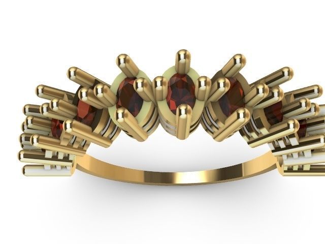 oval diamond prong setting ring stl verified 3D print model_8