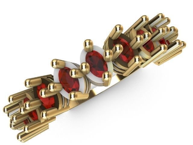 oval diamond prong setting ring stl verified 3D print model_10