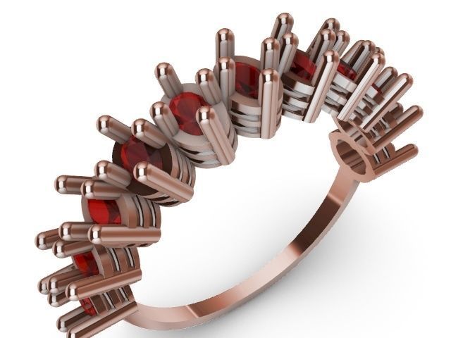 oval diamond prong setting ring stl verified 3D print model_13