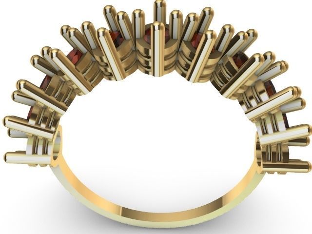 oval diamond prong setting ring stl verified 3D print model_2