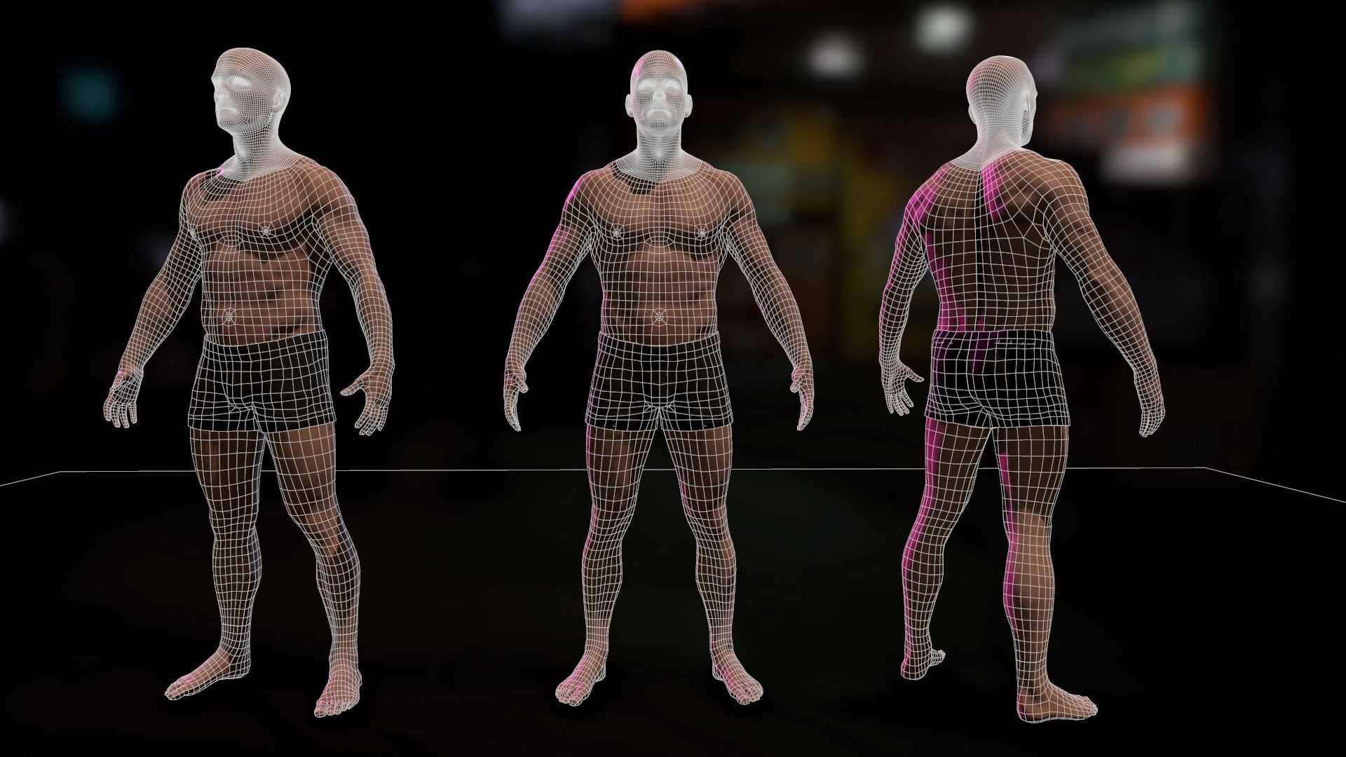 Cyberpunk Male Low-poly 3D model_11