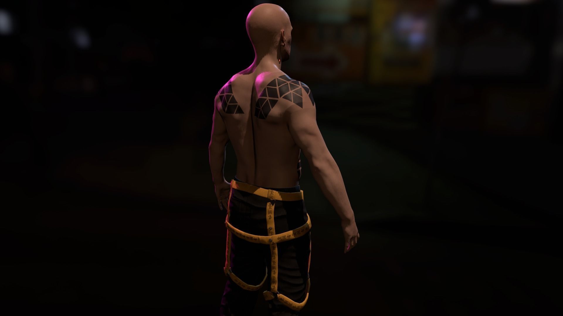 Cyberpunk Male Low-poly 3D model_27