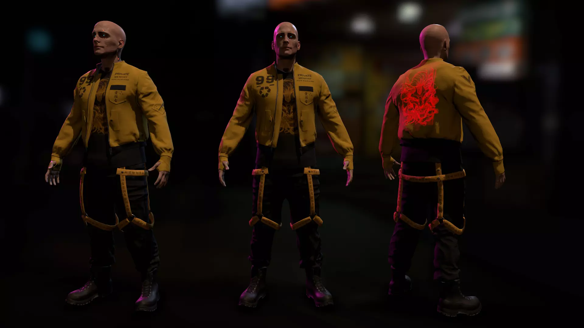 Cyberpunk Male Low-poly 3D model_0