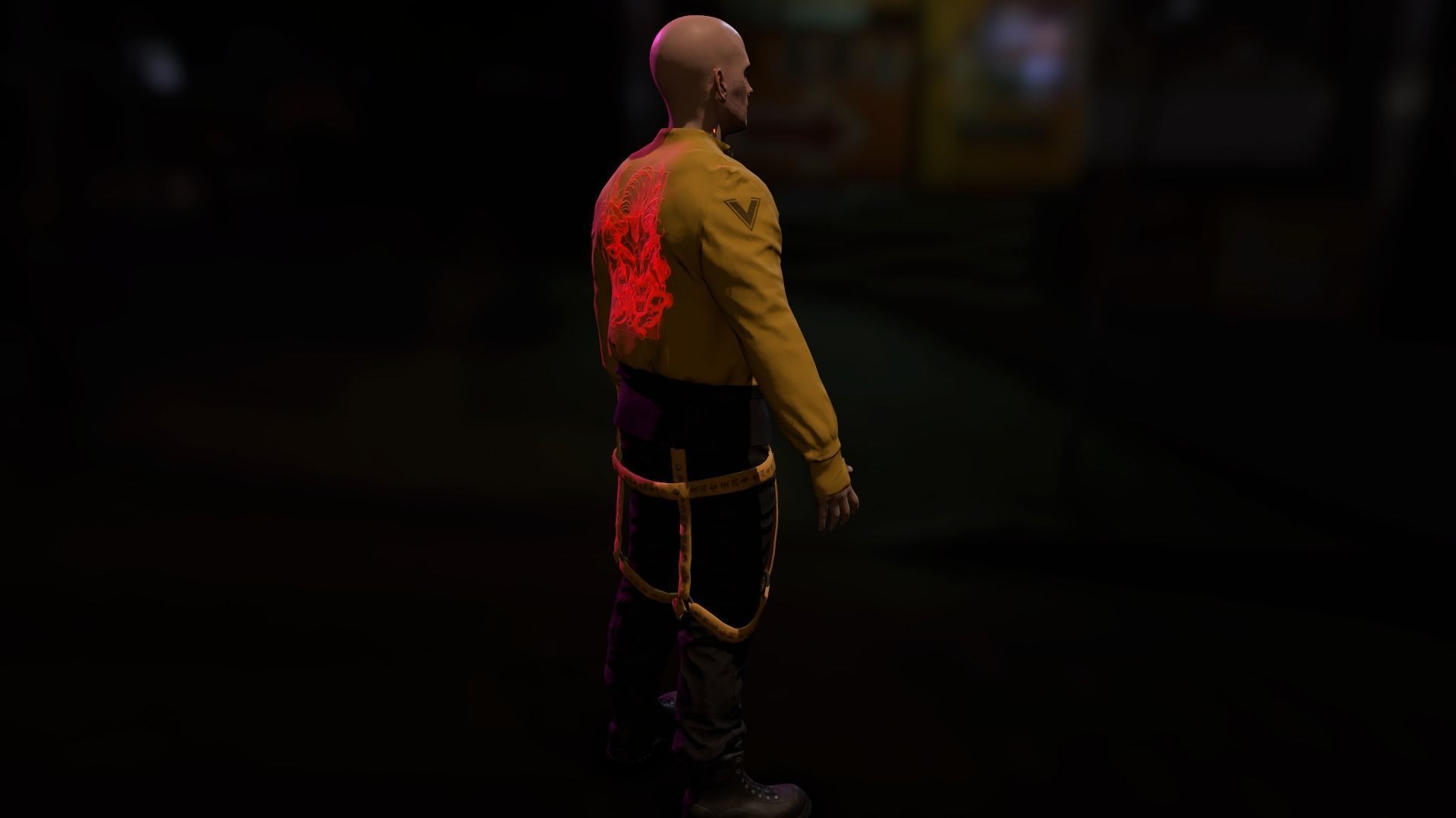 Cyberpunk Male Low-poly 3D model_17