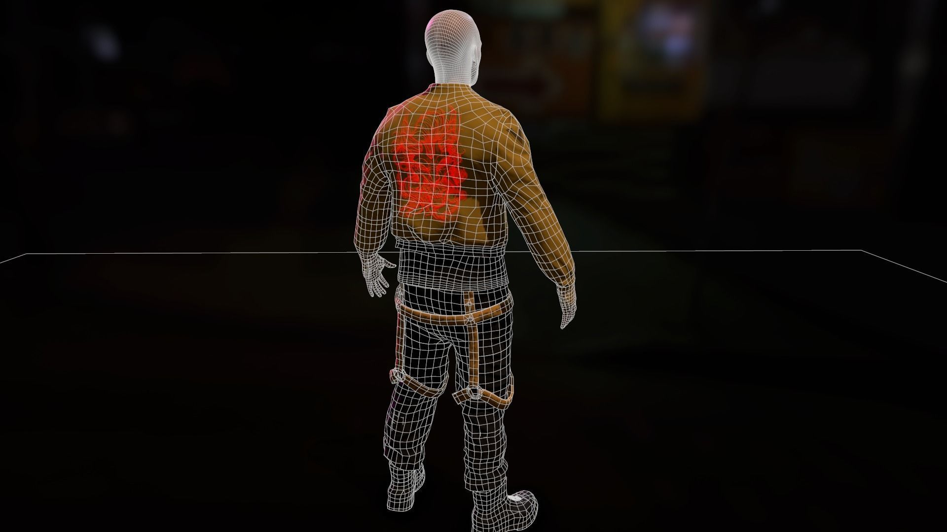 Cyberpunk Male Low-poly 3D model_22