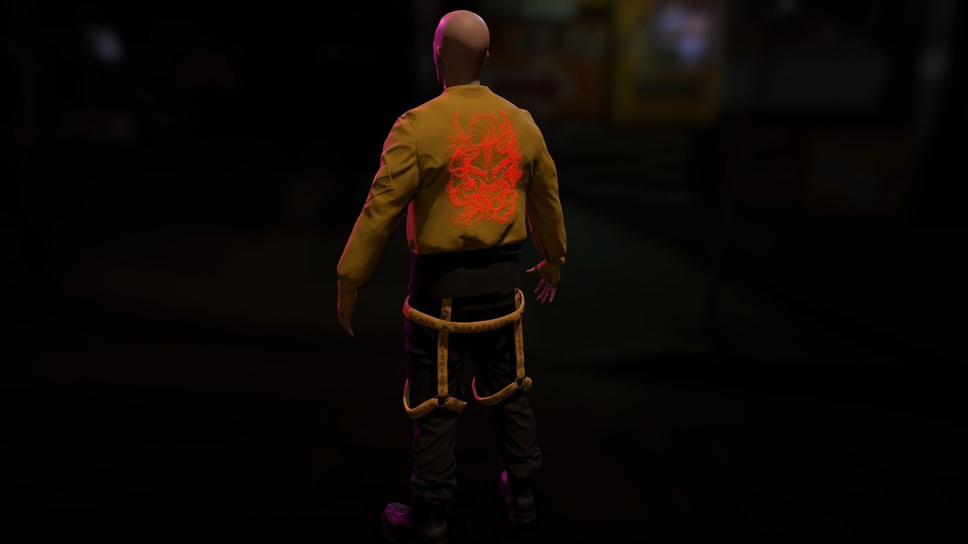 Cyberpunk Male Low-poly 3D model_18