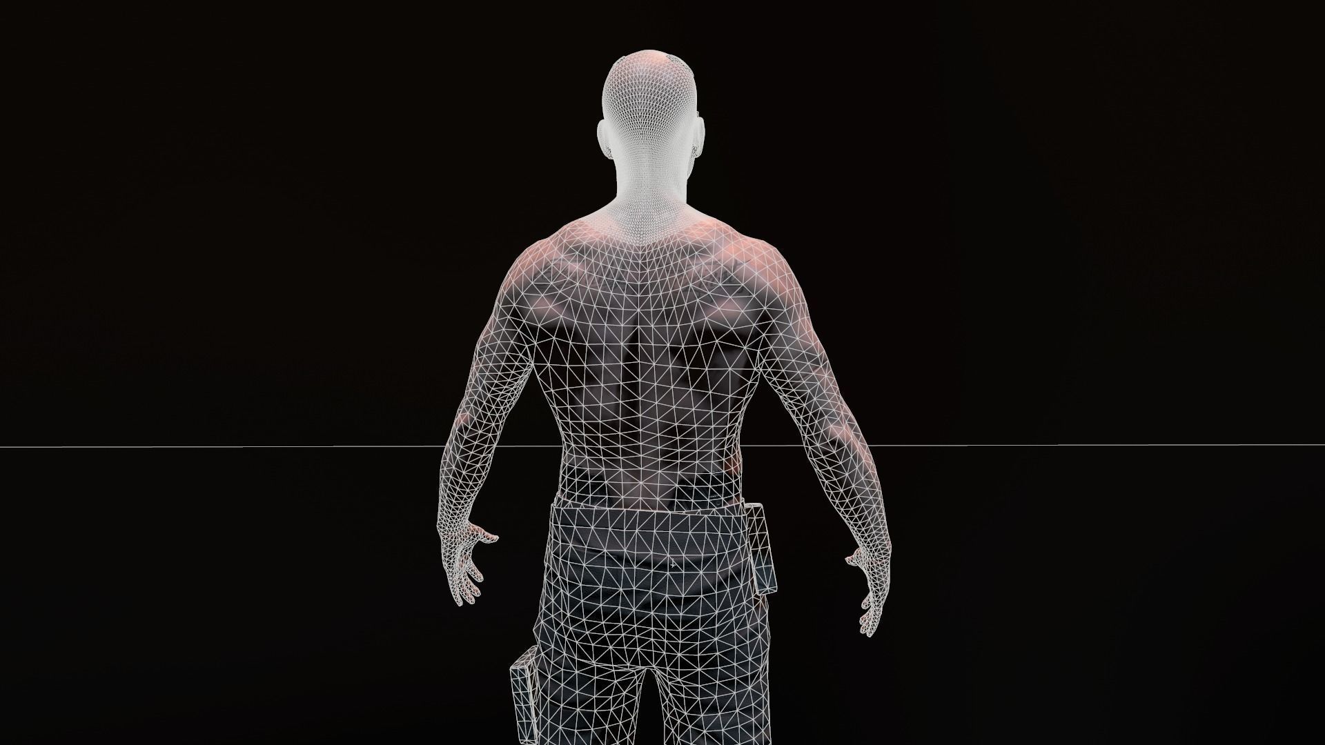 Cyberpunk Male Low-poly 3D model_15