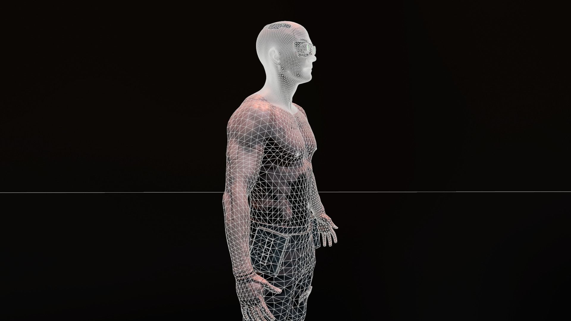 Cyberpunk Male Low-poly 3D model_14