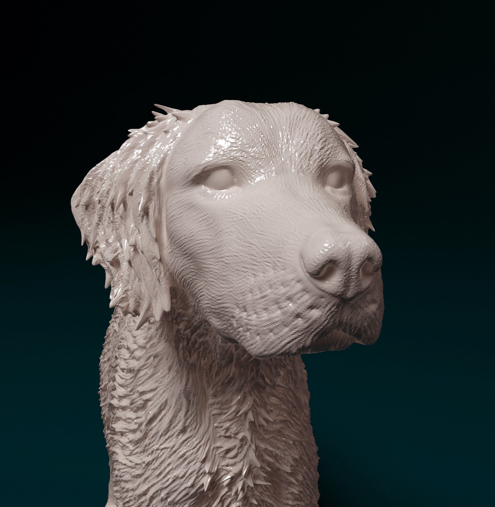 Brittany dog 3D print model_6