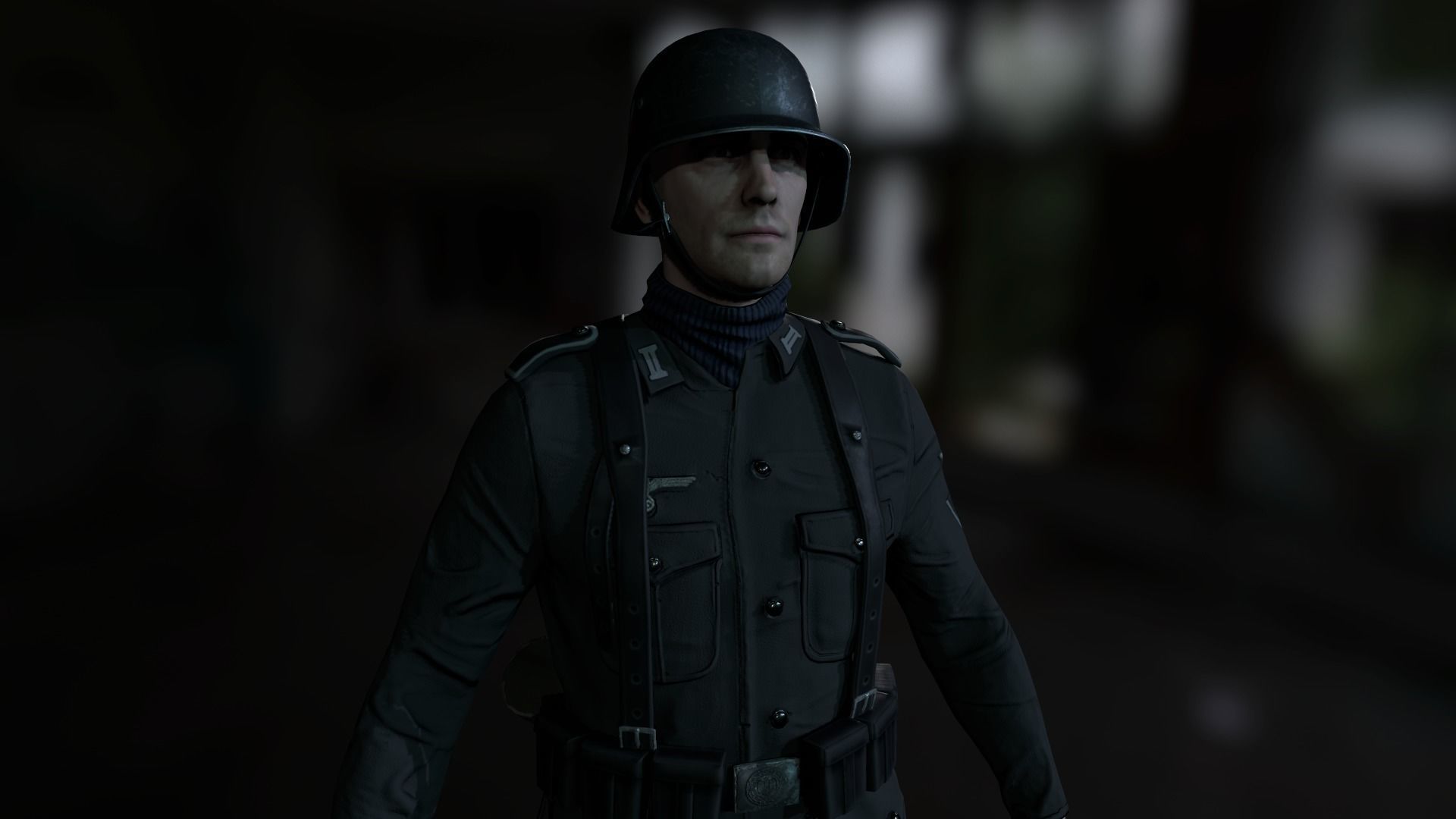 Wehrmacht soldier Low-poly 3D model_2