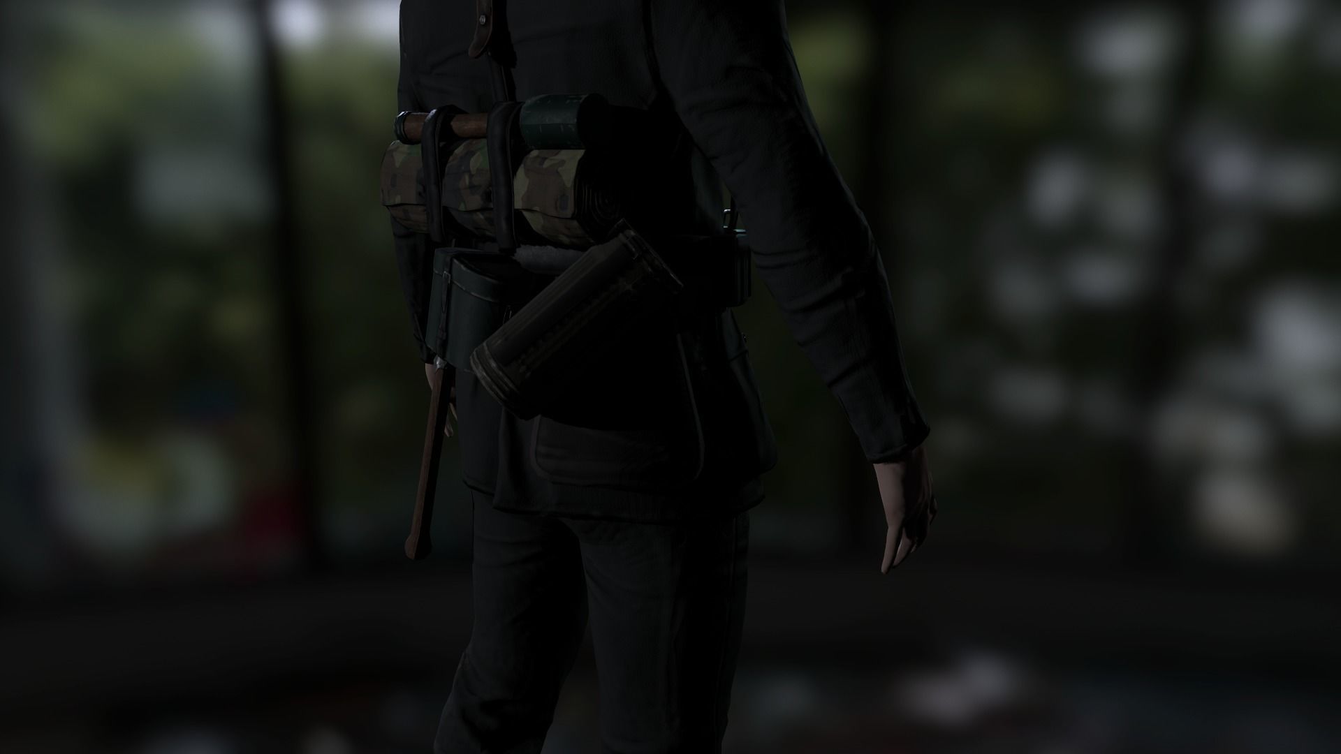 Wehrmacht soldier Low-poly 3D model_7