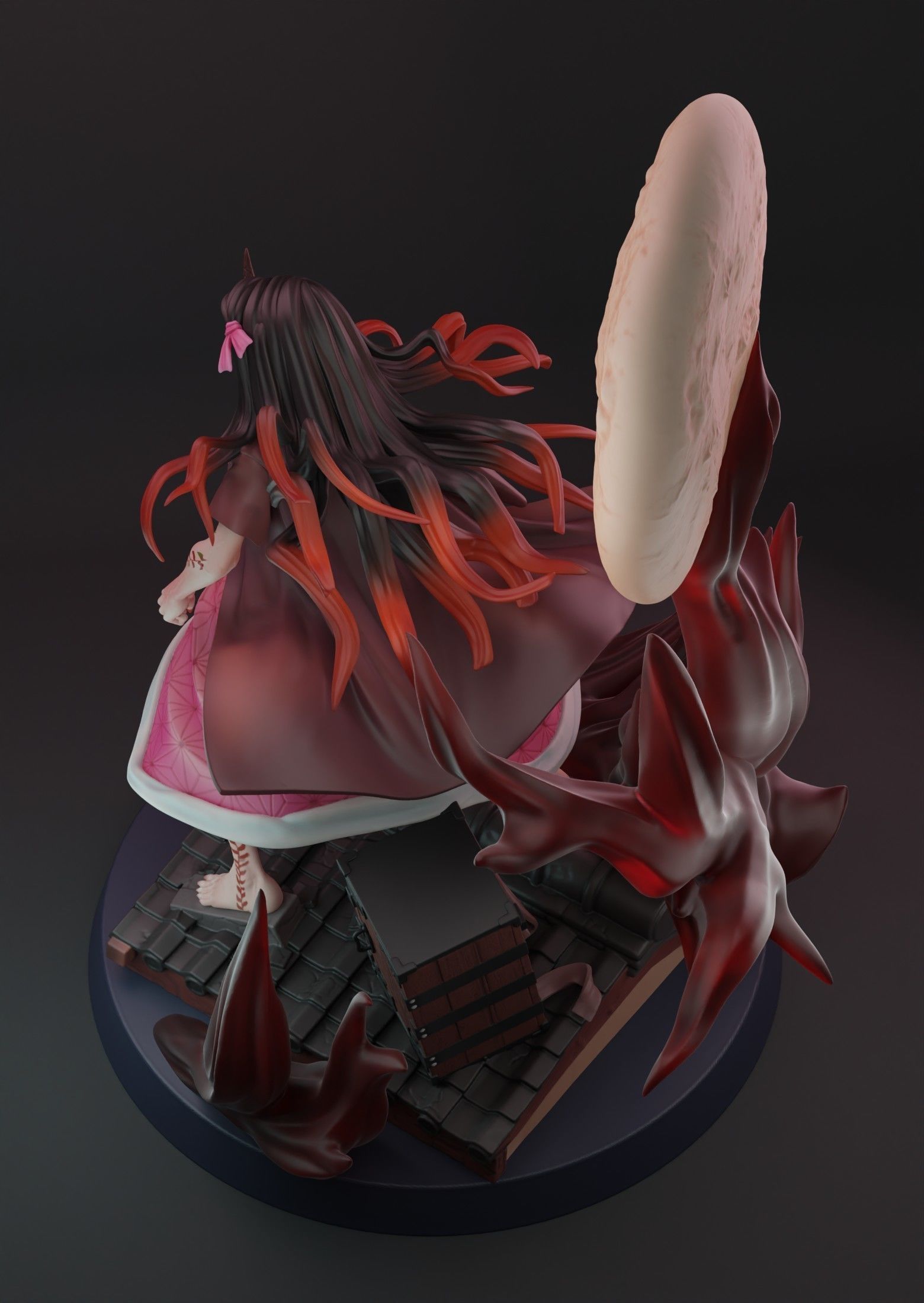Demon slayer Nezuko divide and full version 3D print model_8