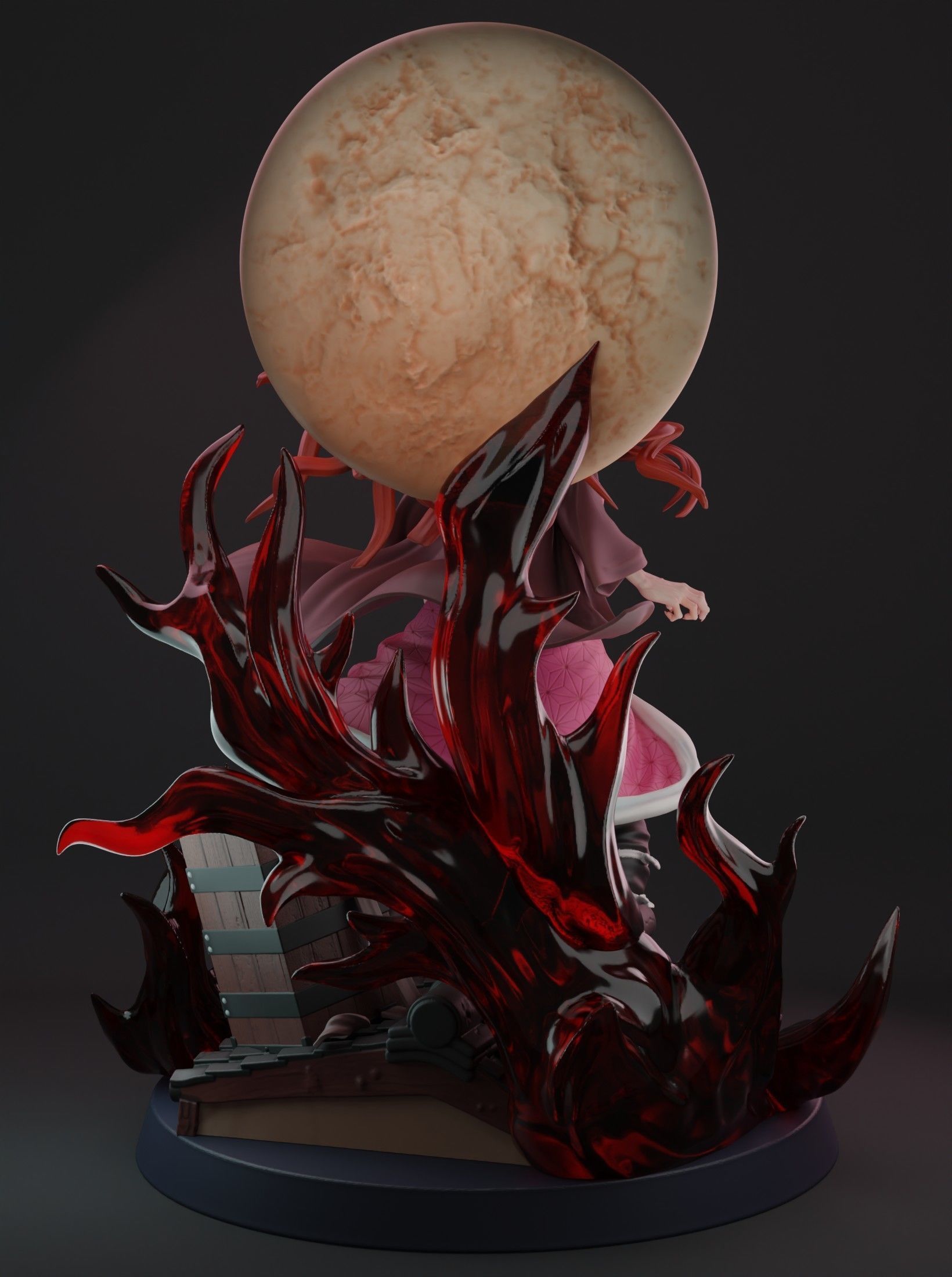 Demon slayer Nezuko divide and full version 3D print model_4