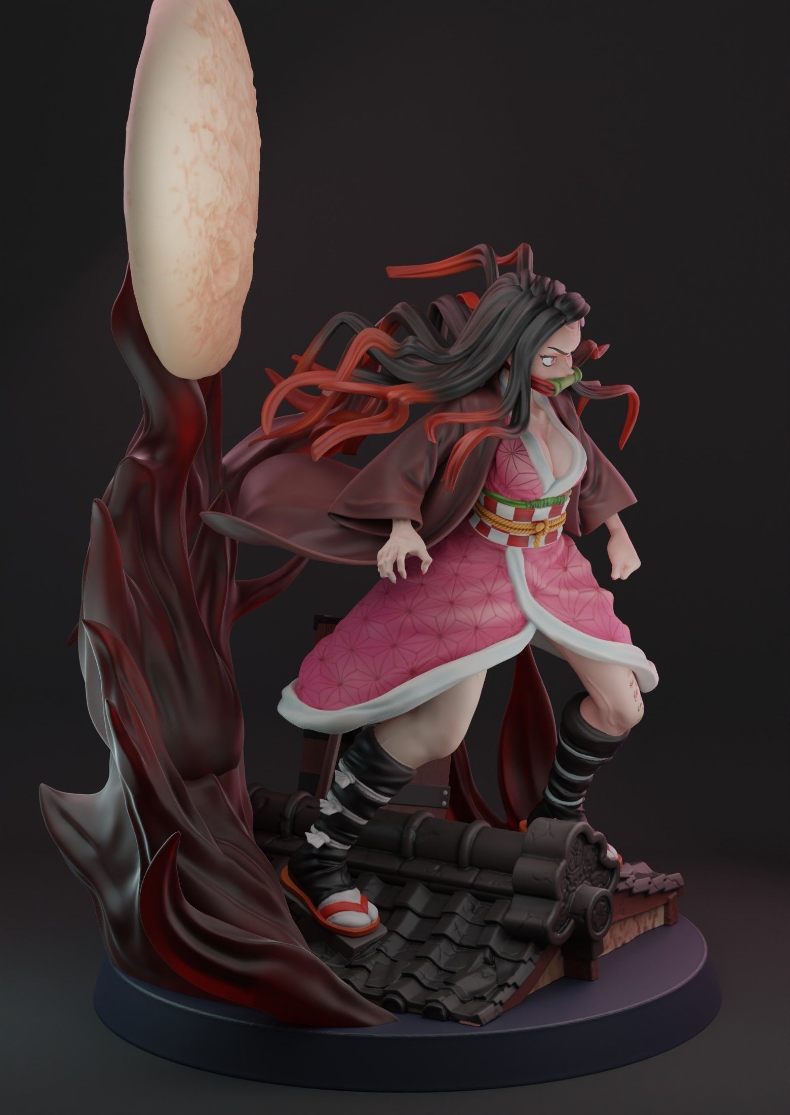 Demon slayer Nezuko divide and full version 3D print model_2