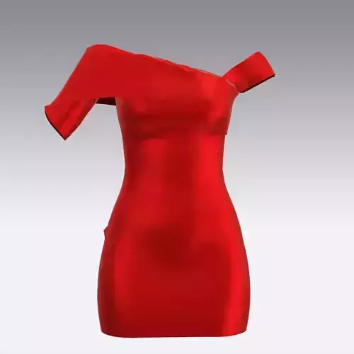 DRESS RED FASHION WOMAN ELEGANCE MODERN LOOK
