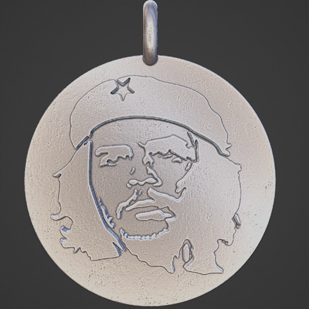 Che Guevara pendant 3D print model_1
