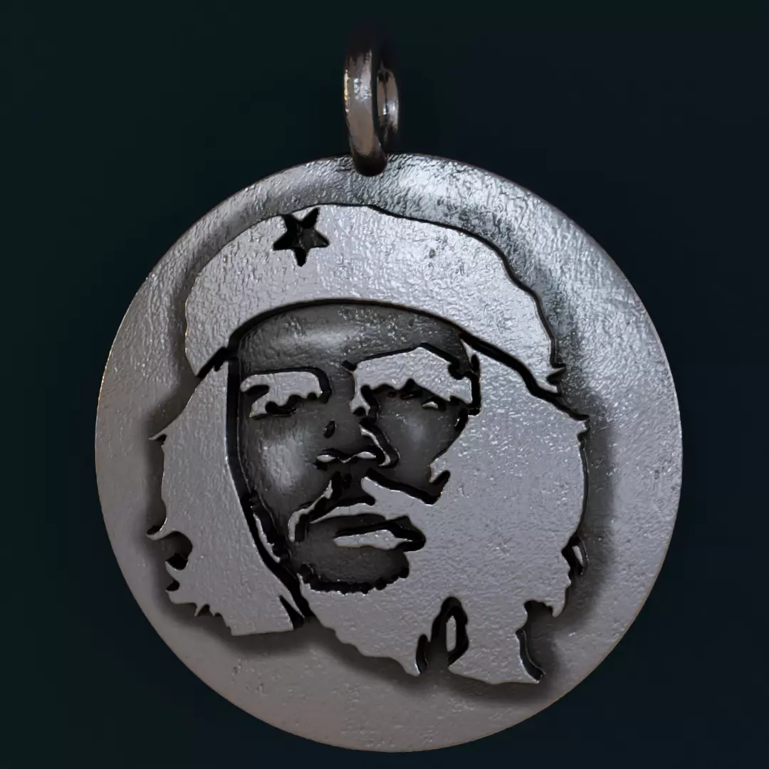 Che Guevara pendant 3D print model_0