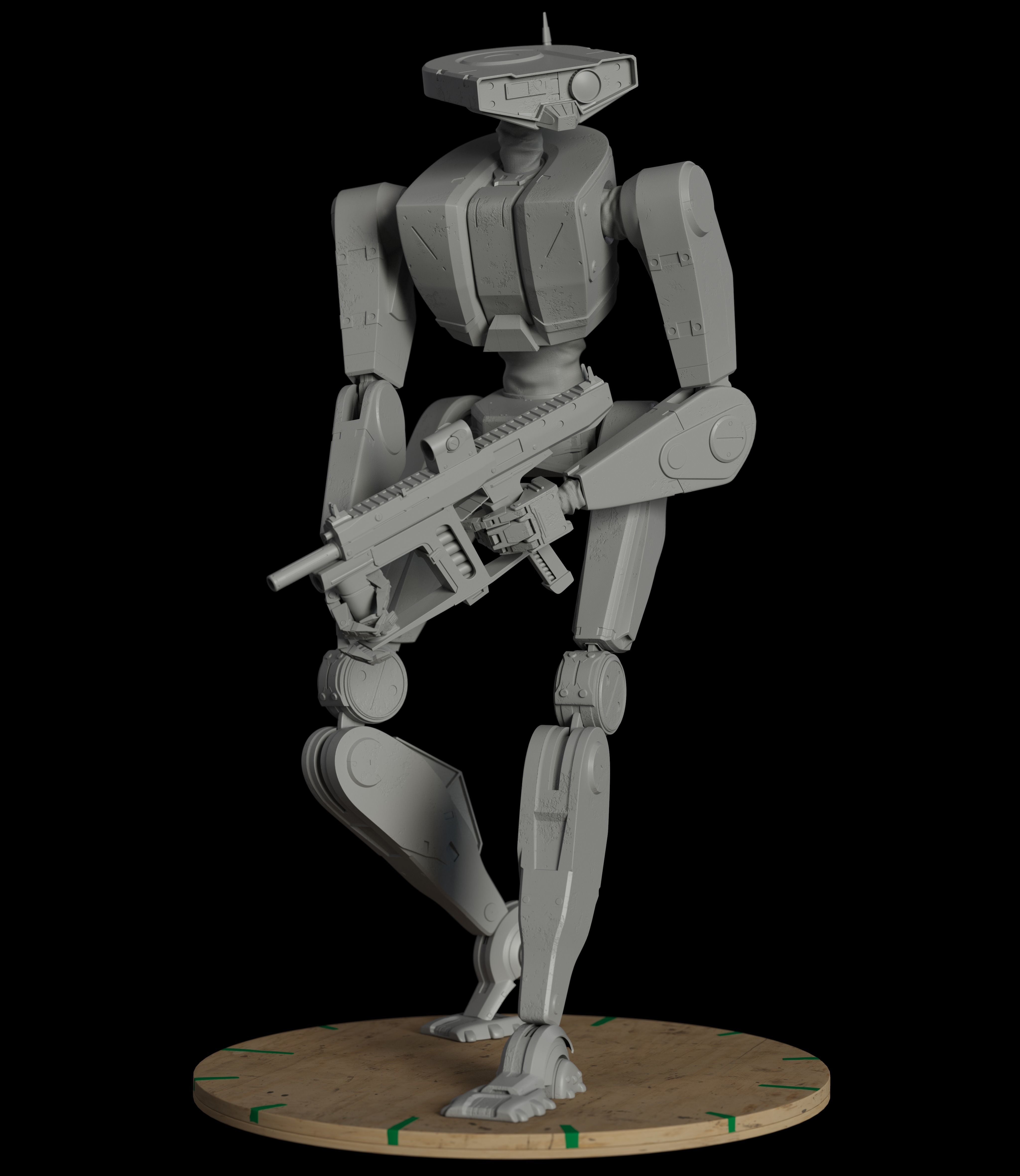 Cyberpunk Robot 3D model_6