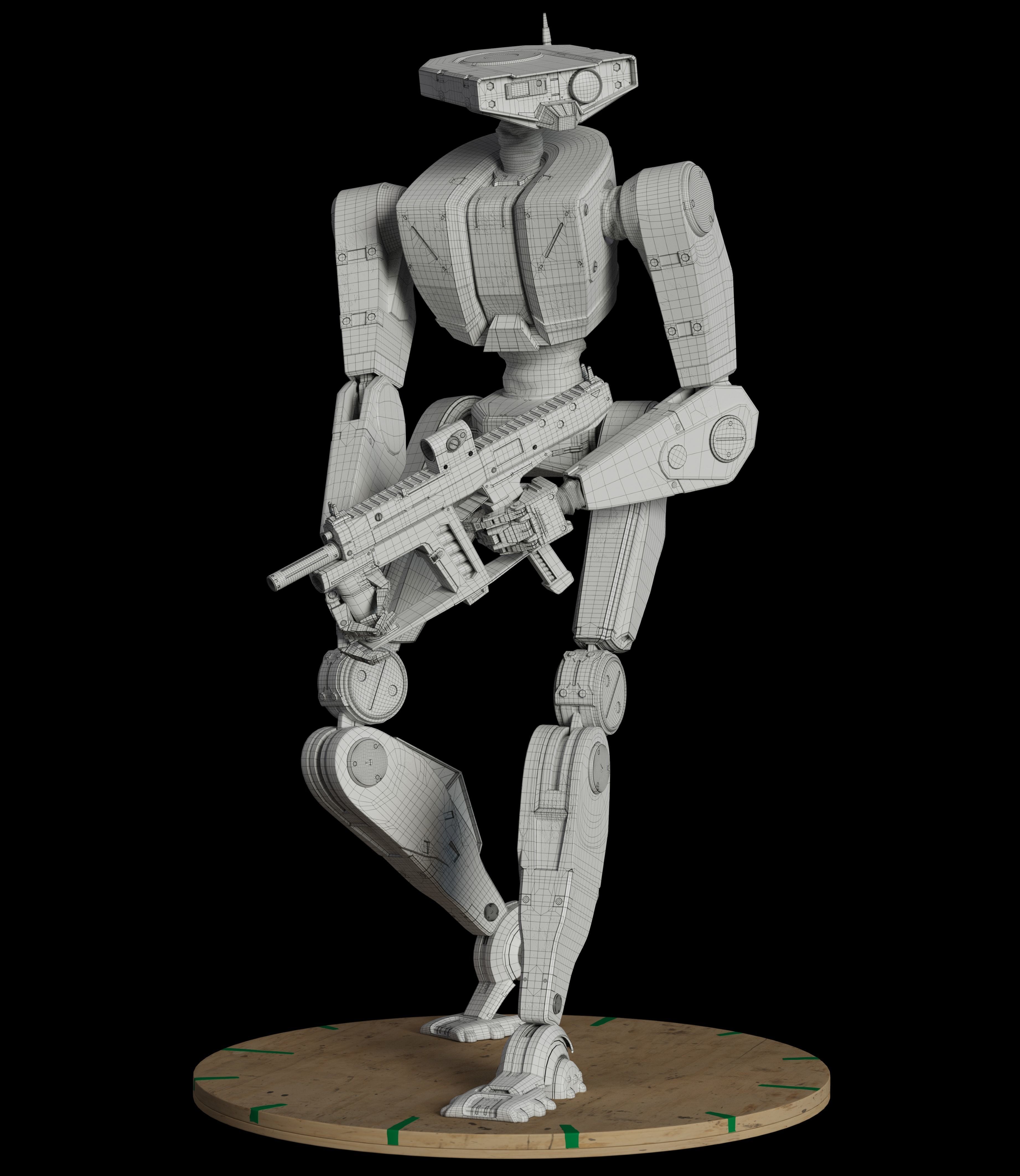 Cyberpunk Robot 3D model_7