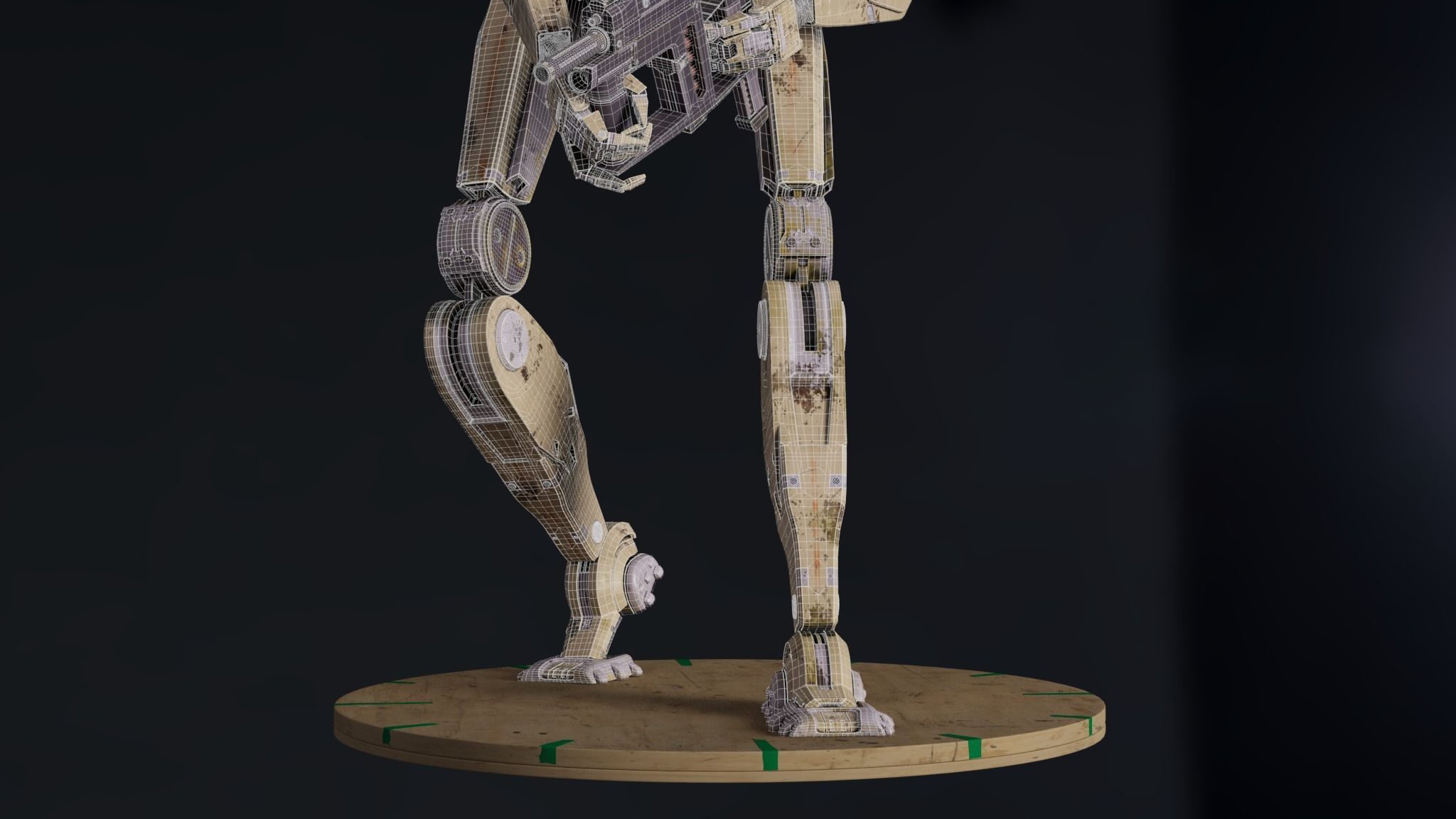 Cyberpunk Robot 3D model_3