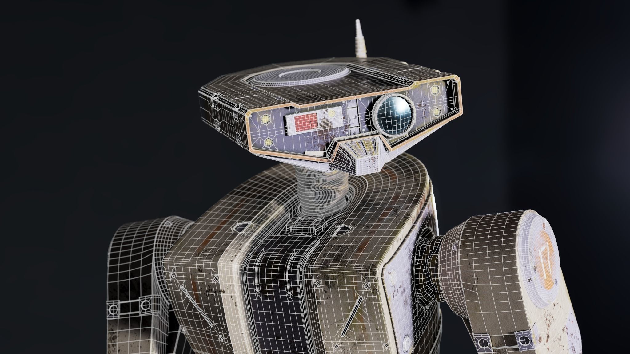 Cyberpunk Robot 3D model_4
