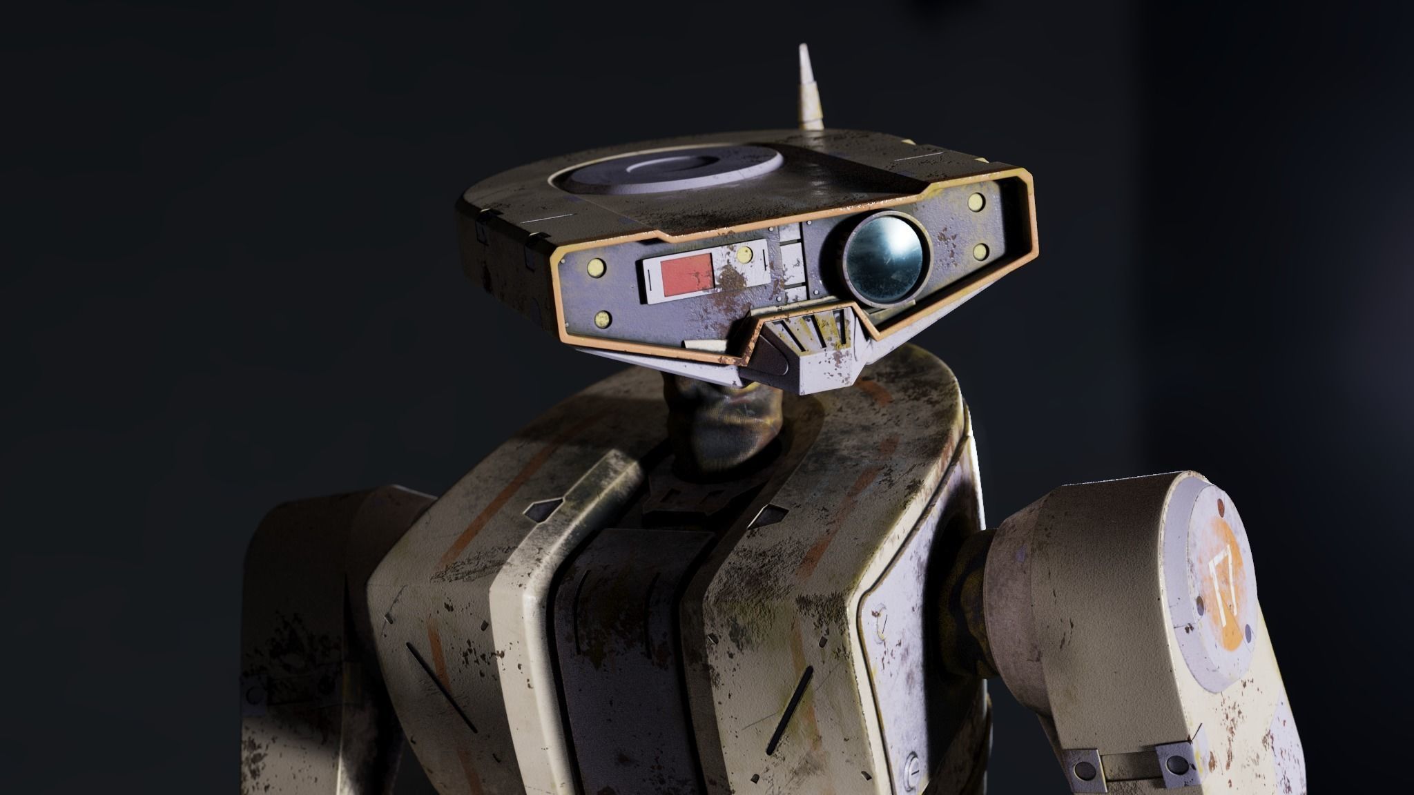Cyberpunk Robot 3D model_1