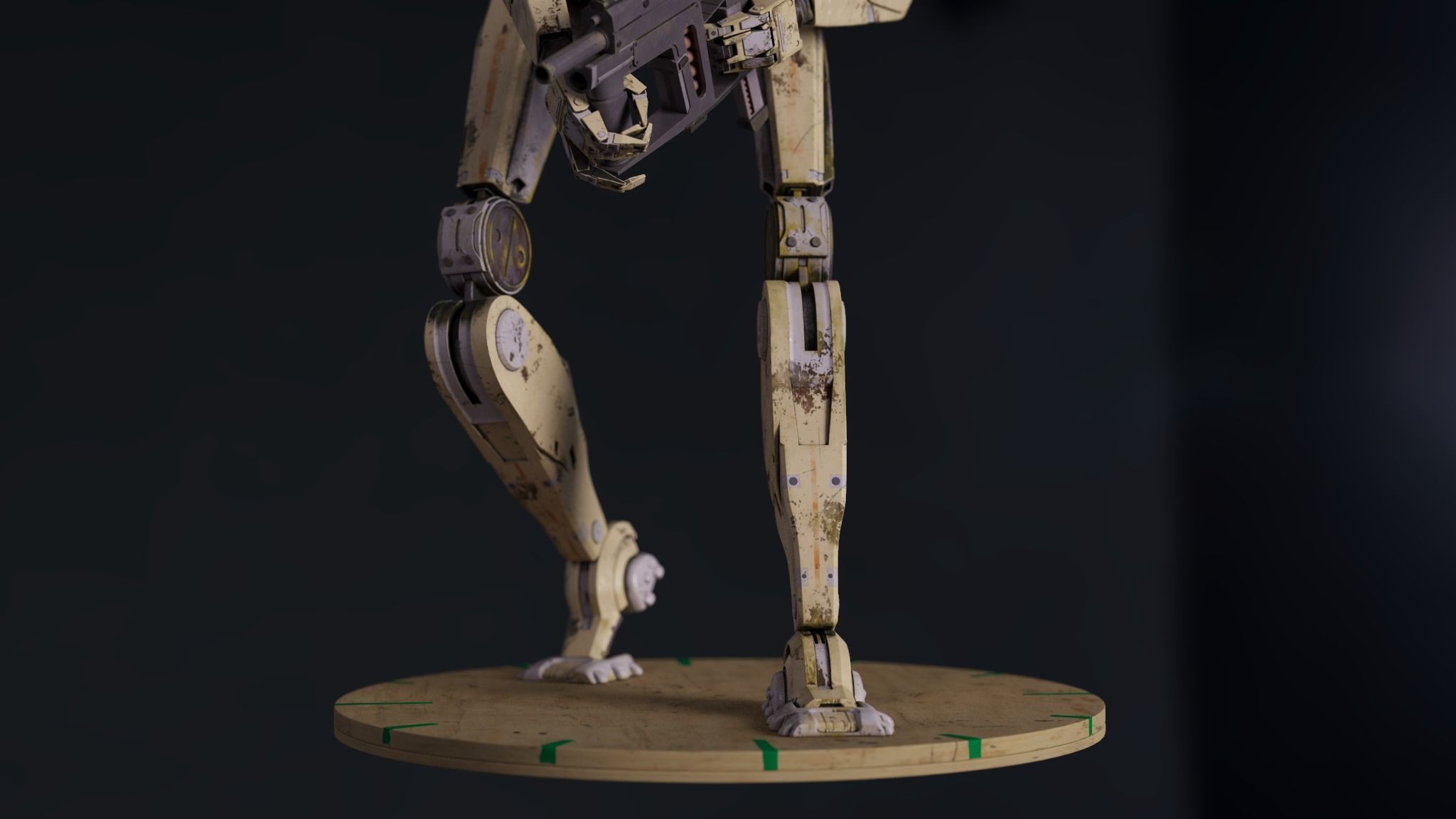 Cyberpunk Robot 3D model_2