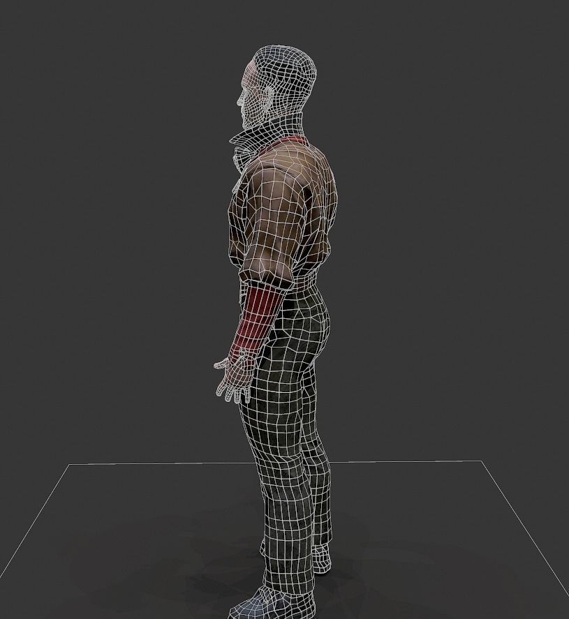 Noir Character 2 Low-poly 3D model_12