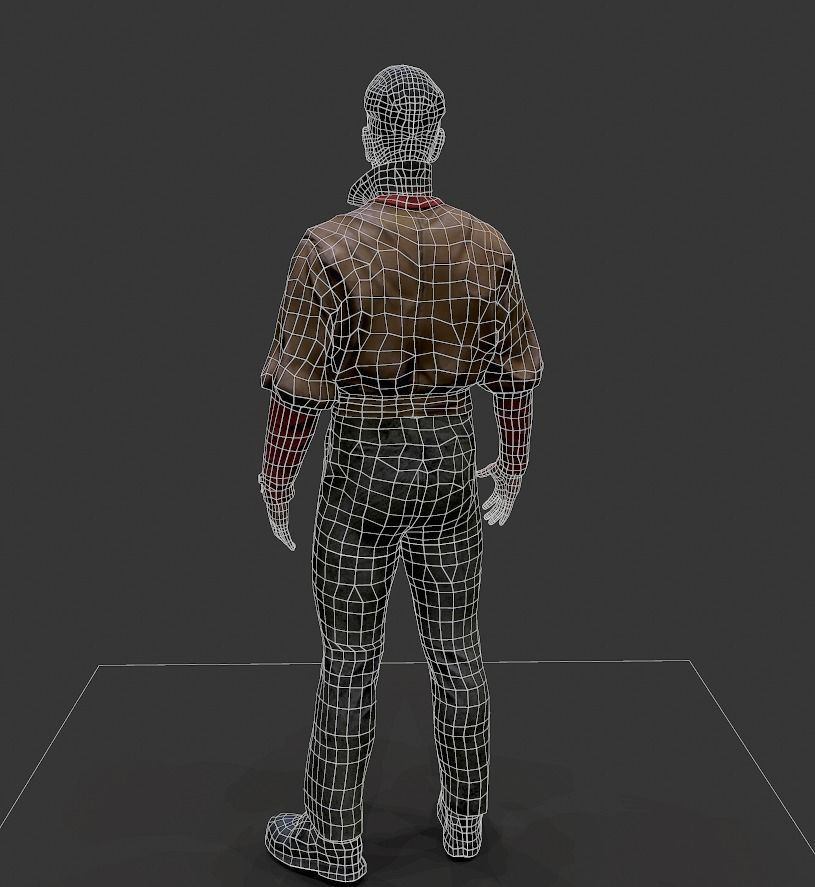 Noir Character 2 Low-poly 3D model_11