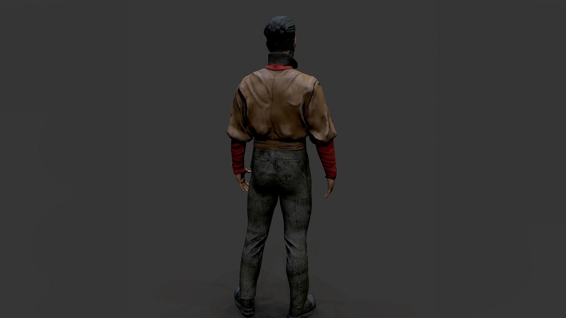 Noir Character 2 Low-poly 3D model_5