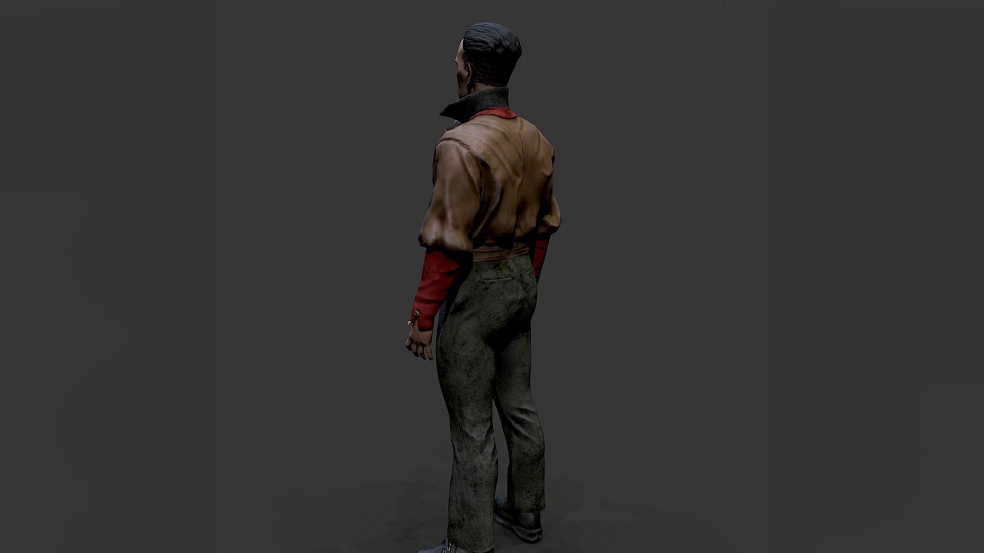 Noir Character 2 Low-poly 3D model_6