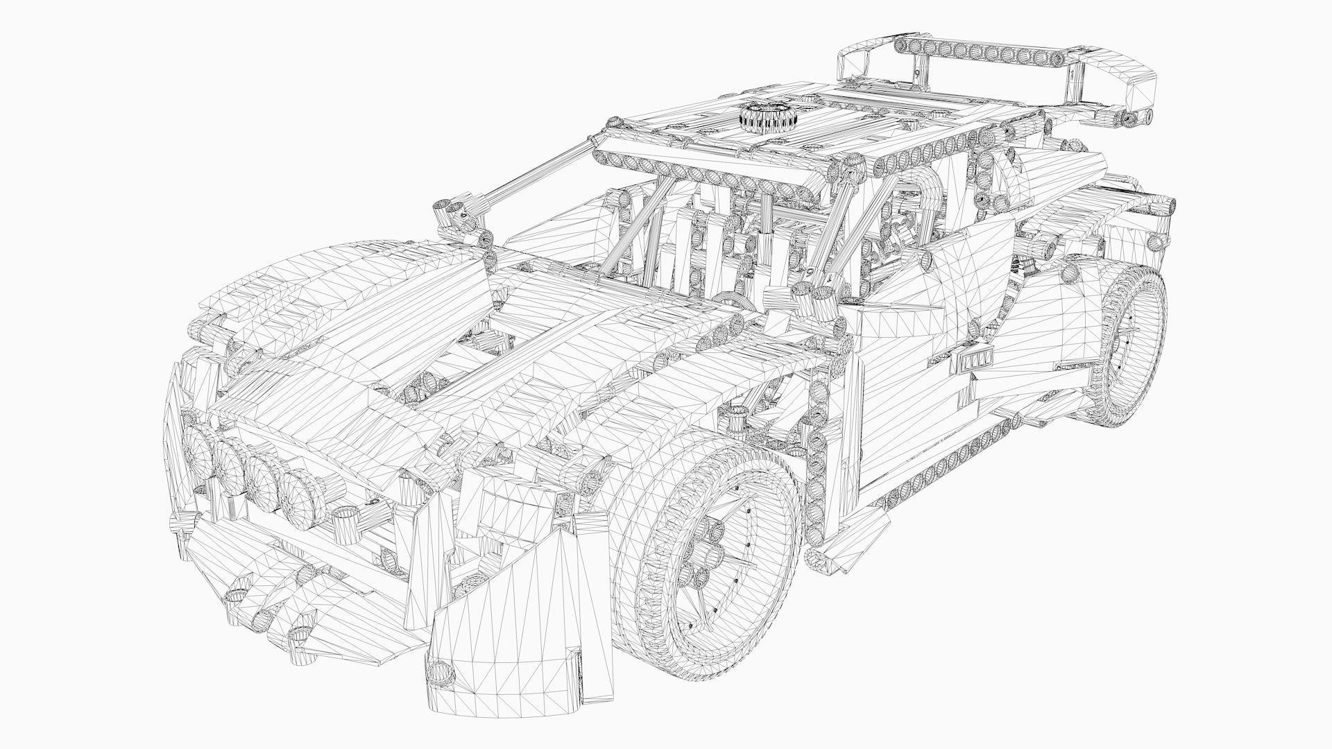 LEGO Rally Car 3D model_5