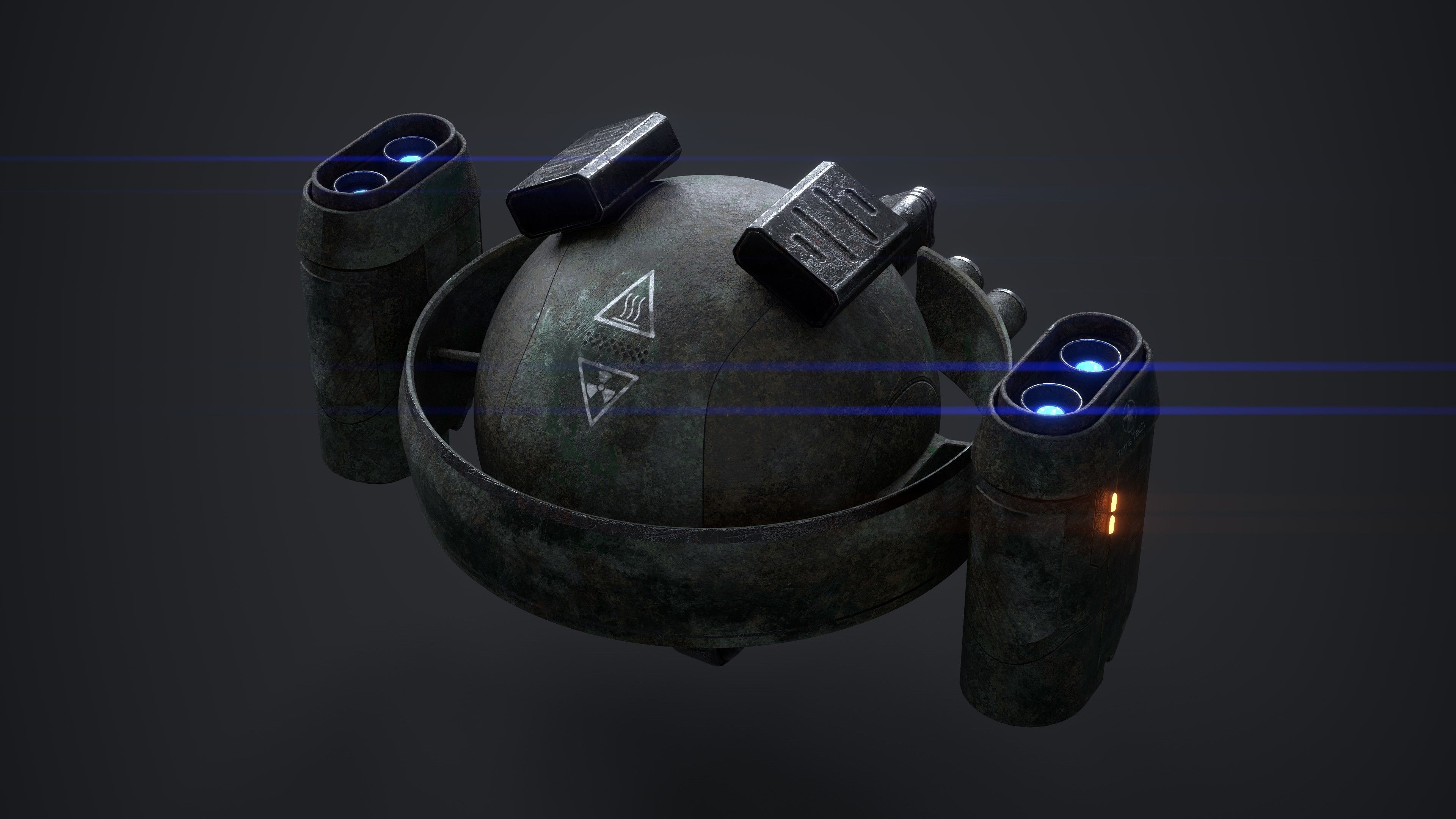 OBLIVION Sphere Drone 10 texture sets Low-poly 3D model_22