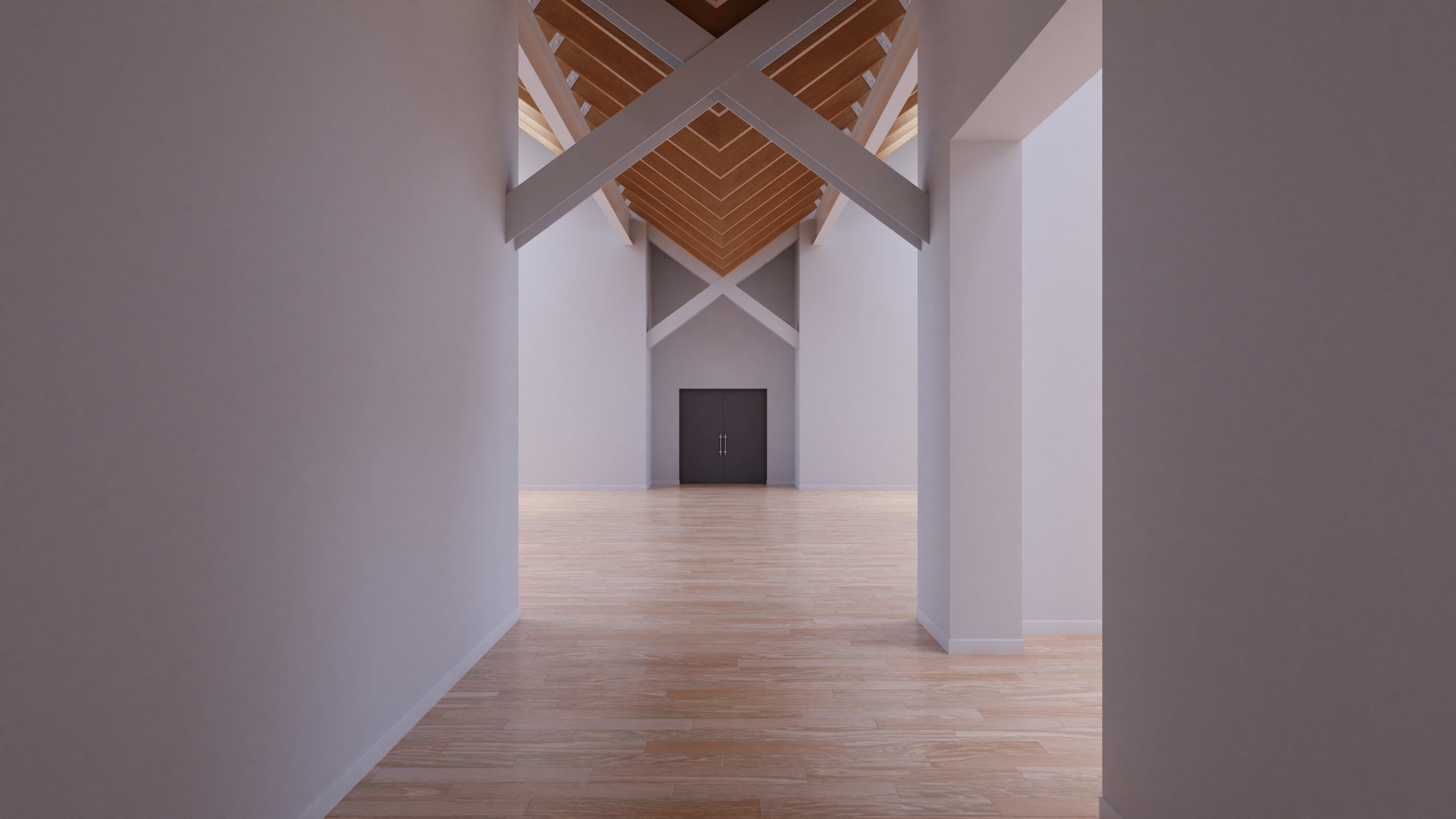 Art Museum Gallery Interior 25 Low-poly 3D model_7