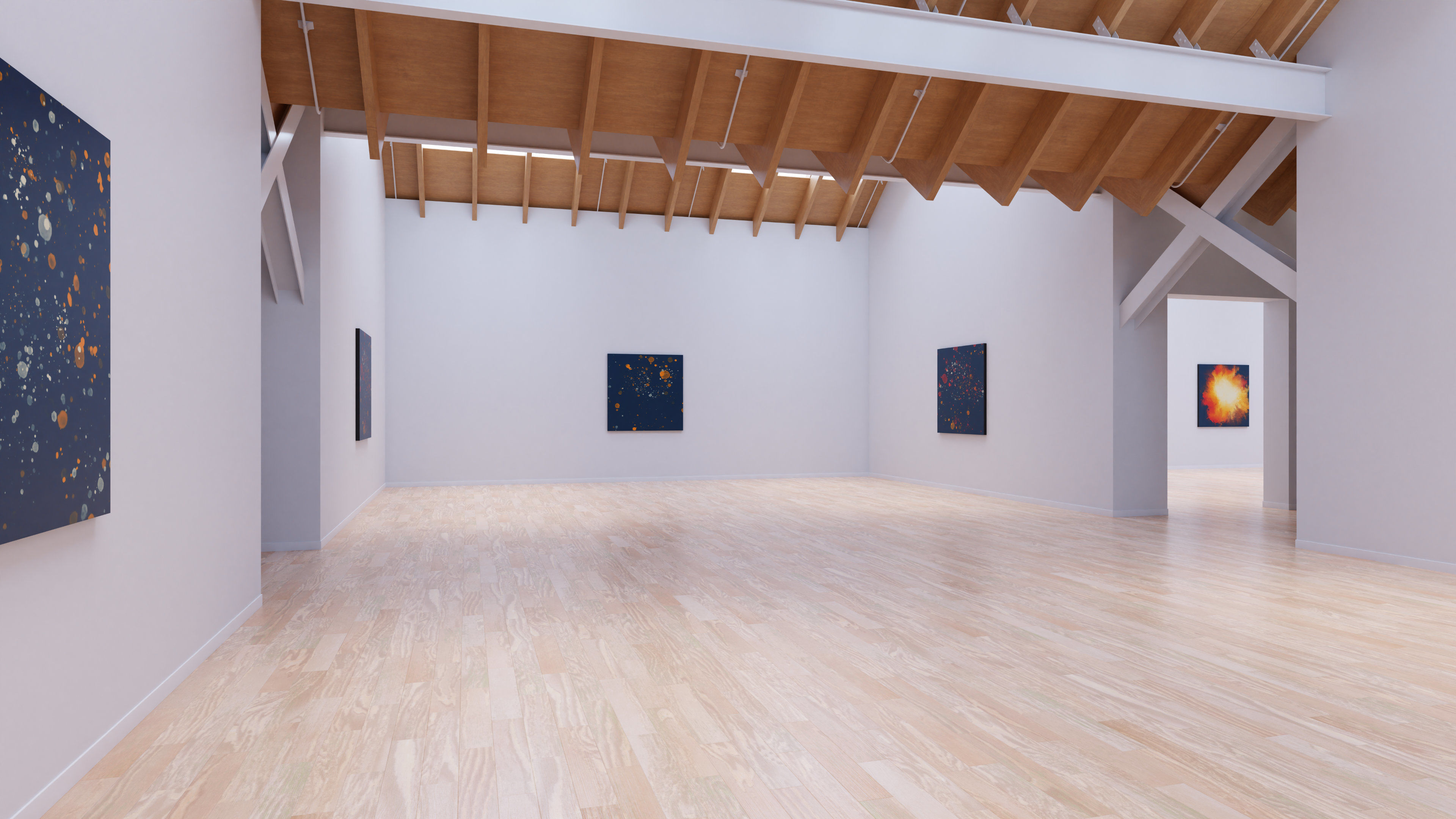 Art Museum Gallery Interior 25 Low-poly 3D model_9