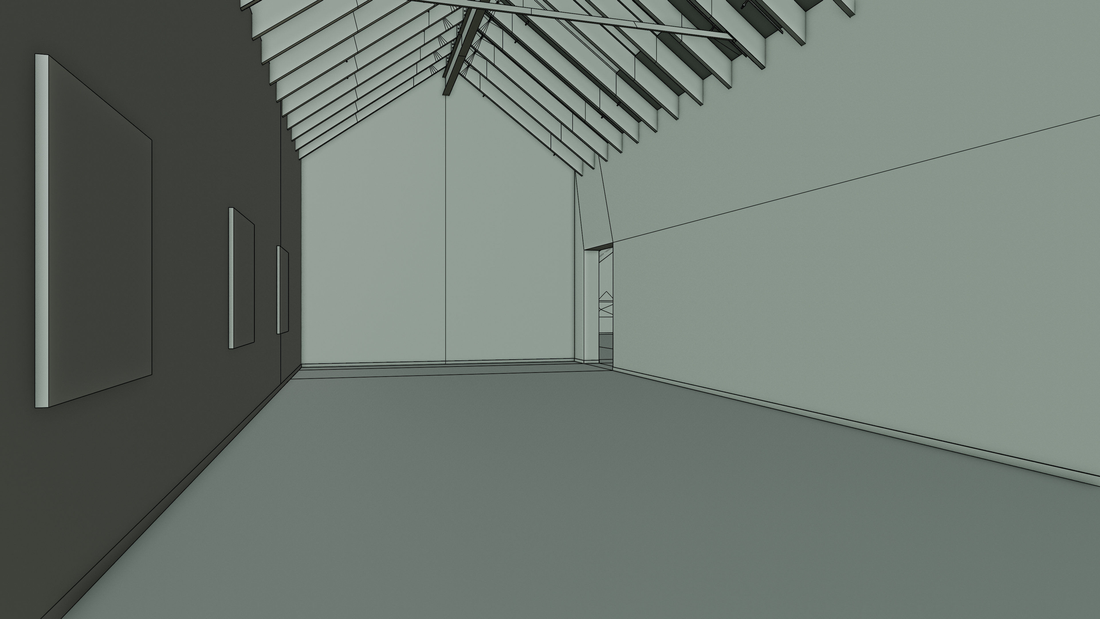 Art Museum Gallery Interior 25 Low-poly 3D model_29