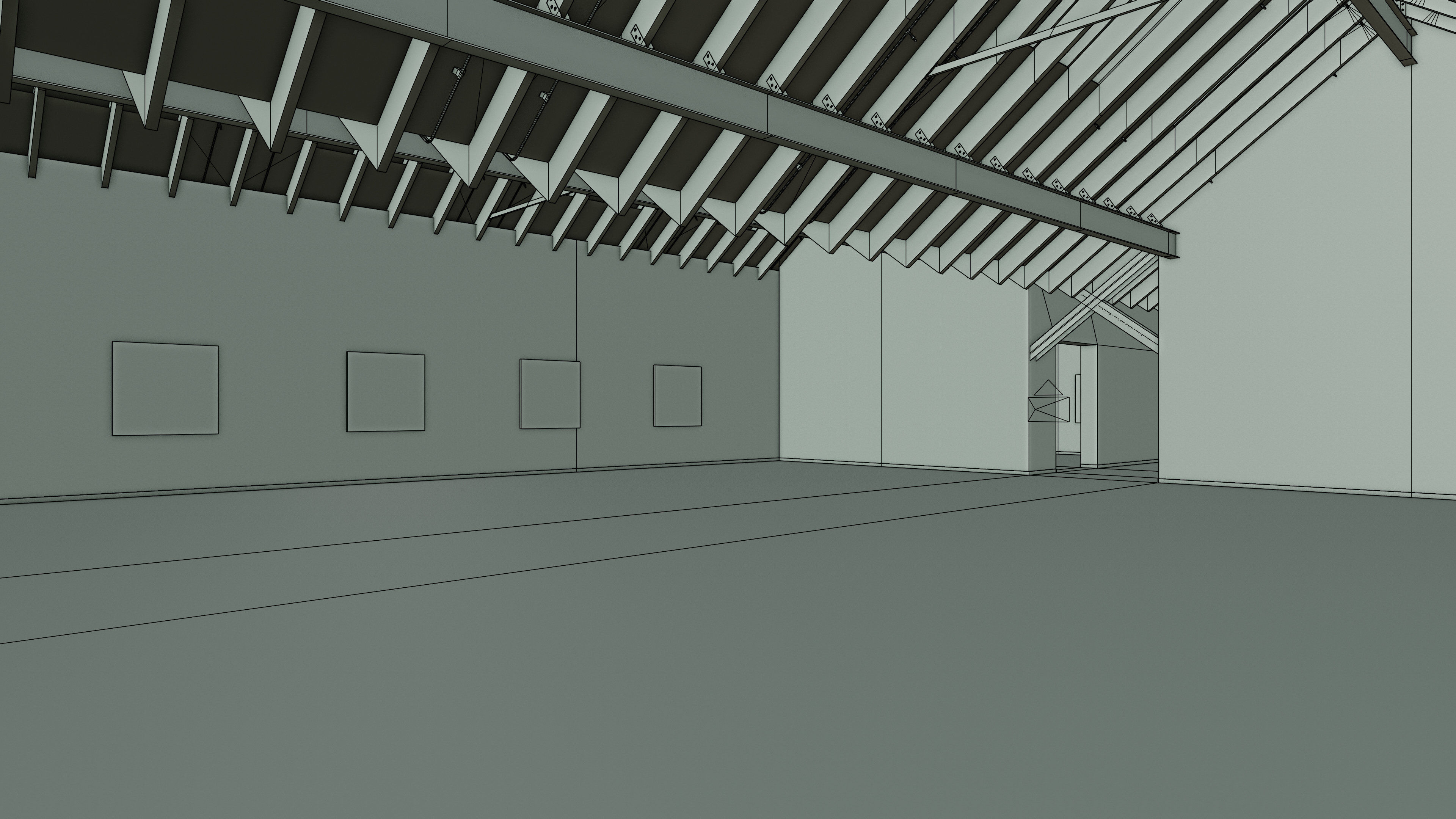 Art Museum Gallery Interior 25 Low-poly 3D model_16