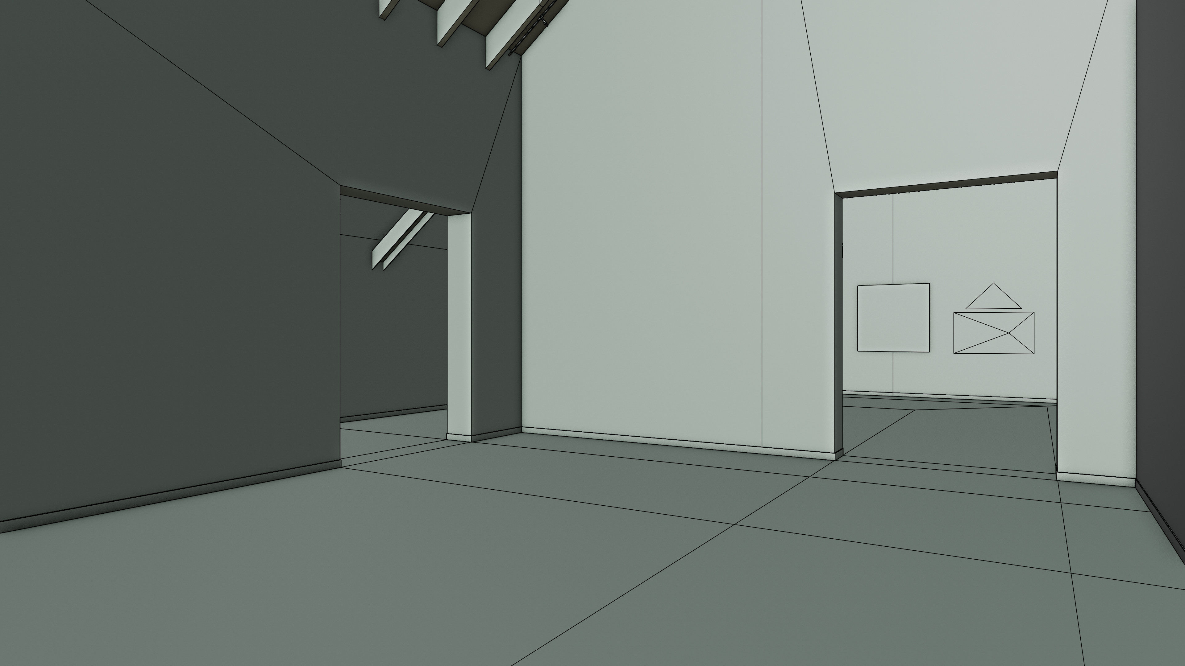 Art Museum Gallery Interior 25 Low-poly 3D model_21