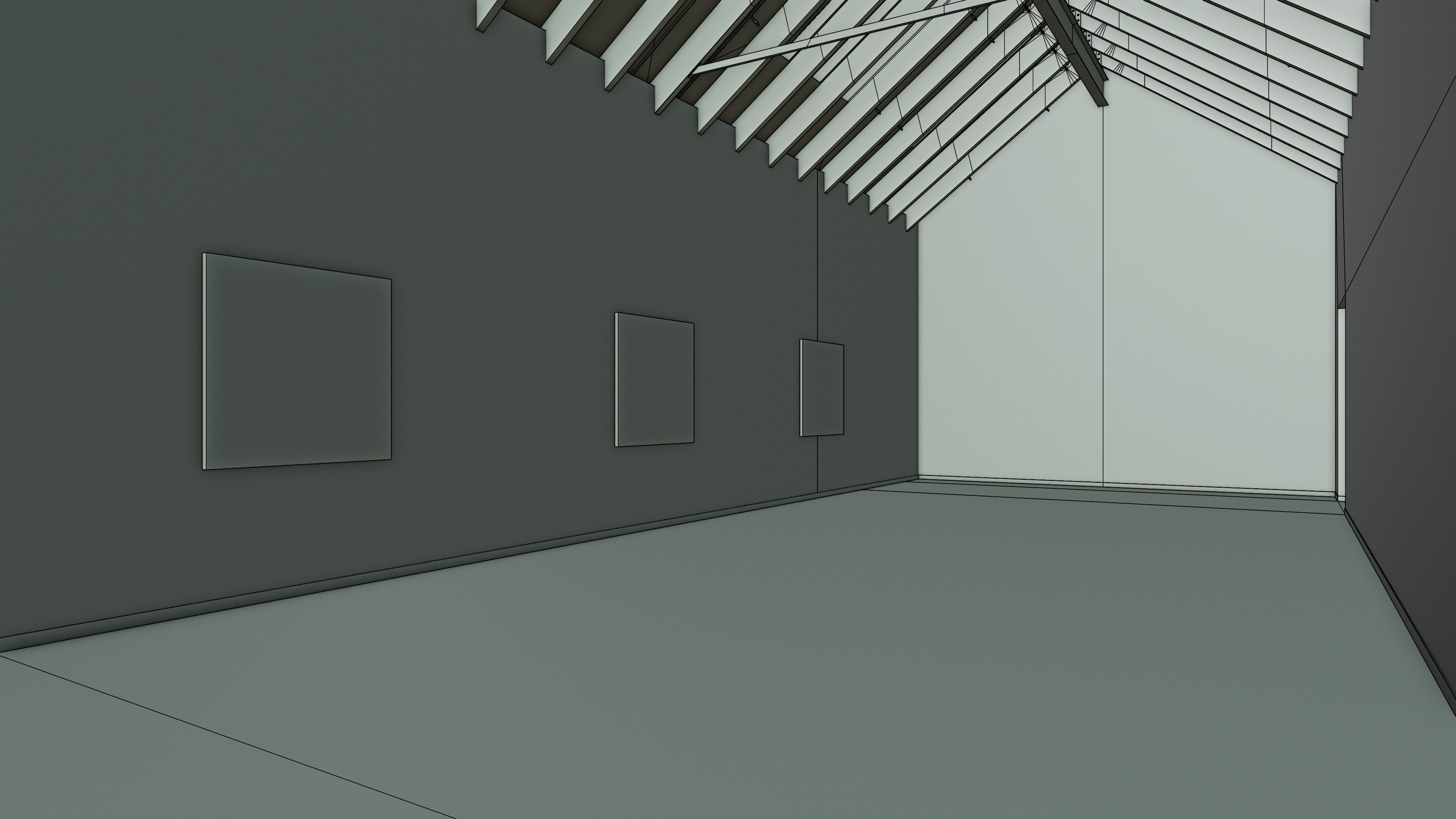 Art Museum Gallery Interior 25 Low-poly 3D model_28