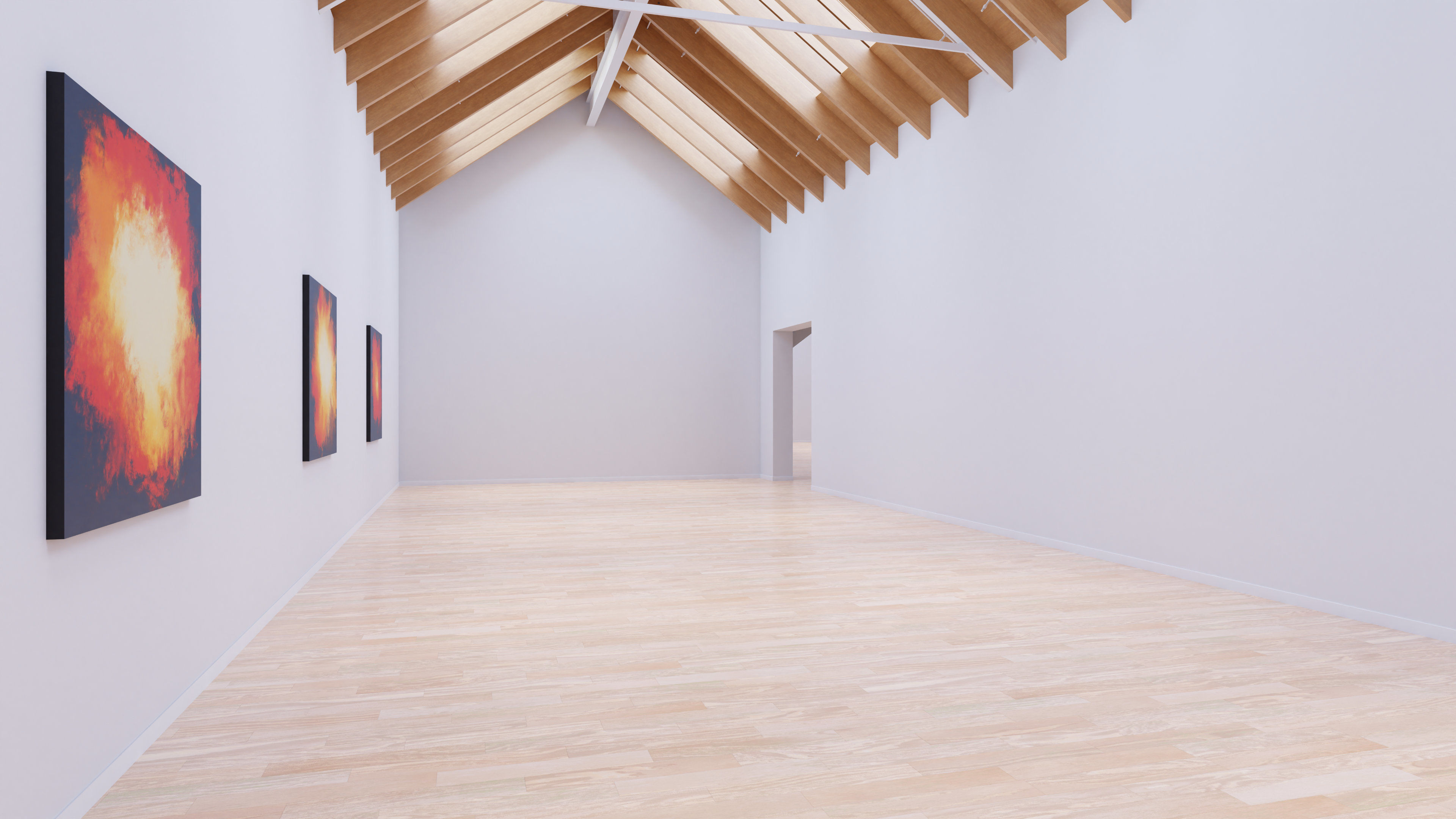 Art Museum Gallery Interior 25 Low-poly 3D model_14
