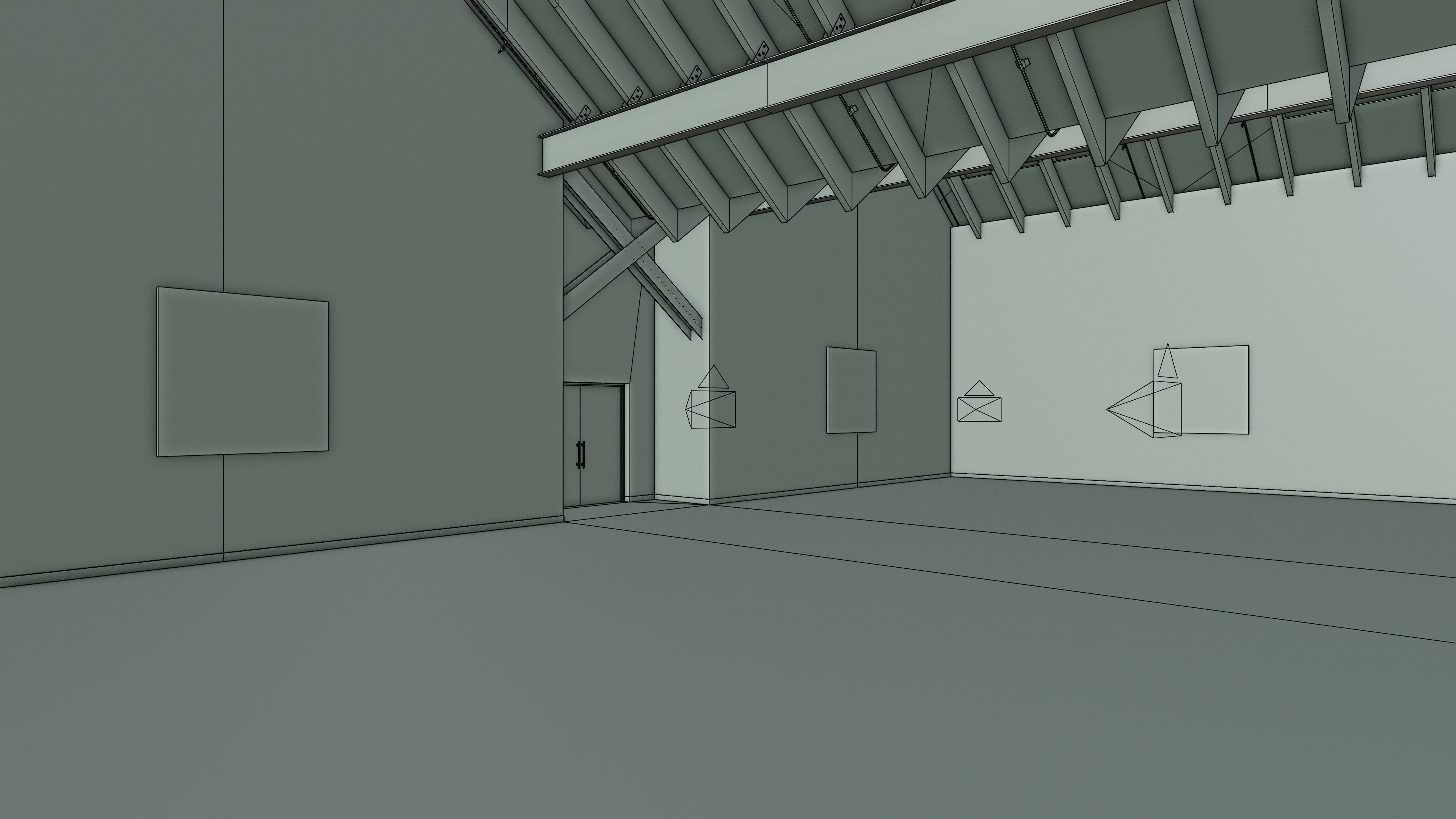 Art Museum Gallery Interior 25 Low-poly 3D model_23