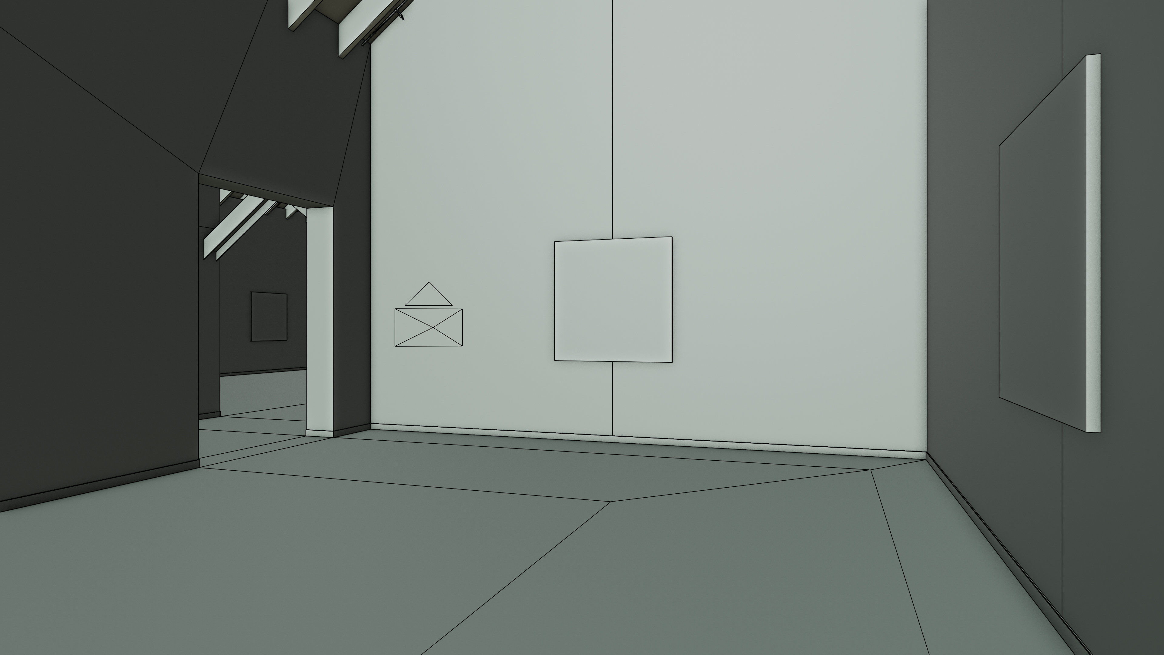 Art Museum Gallery Interior 25 Low-poly 3D model_20