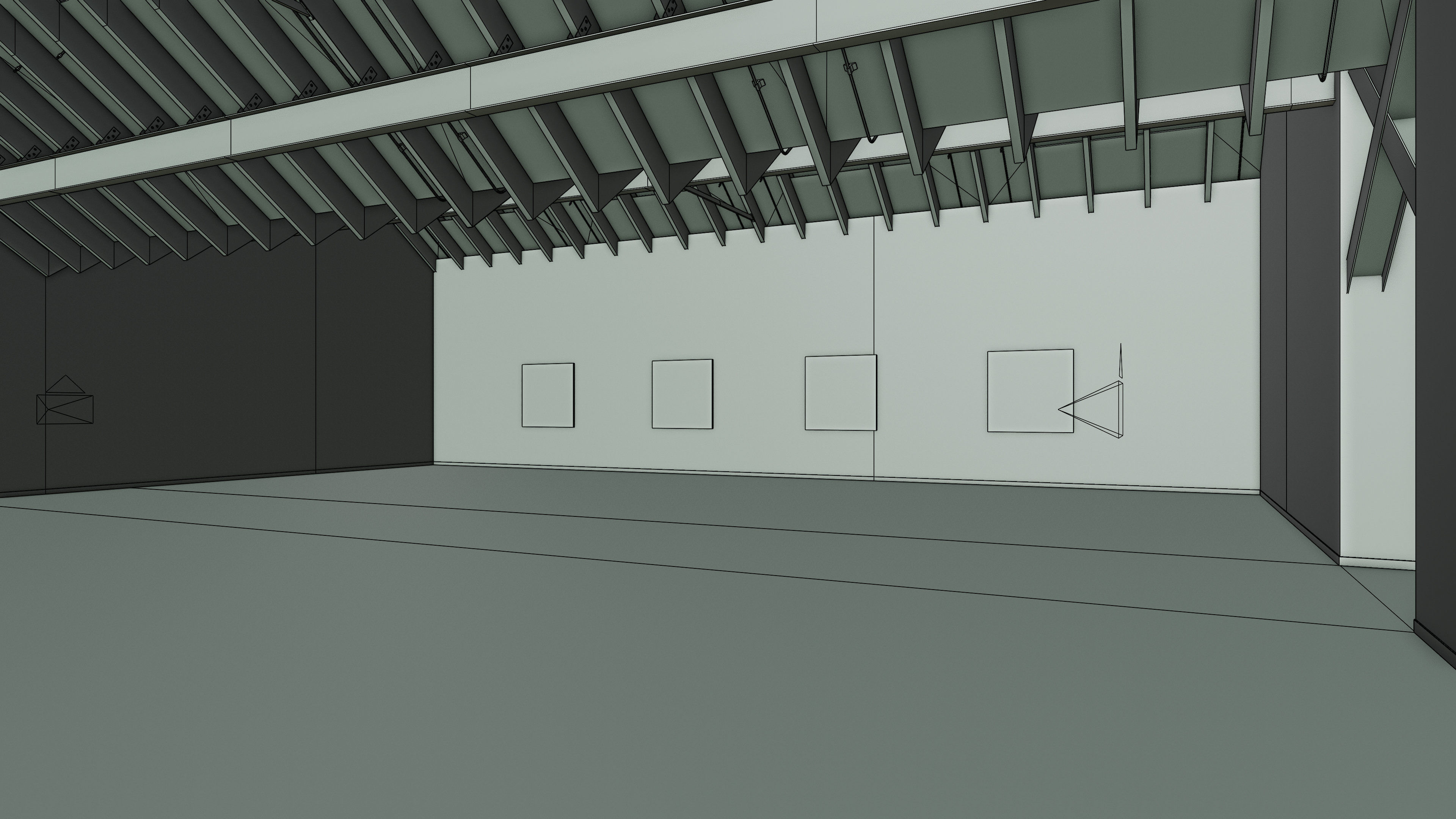 Art Museum Gallery Interior 25 Low-poly 3D model_17