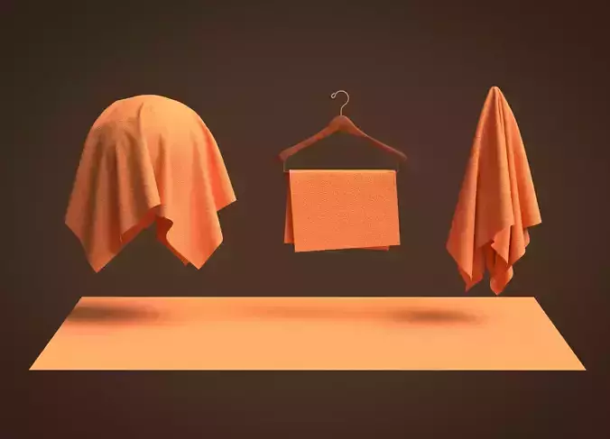 Leather orange paper on wooden hanger