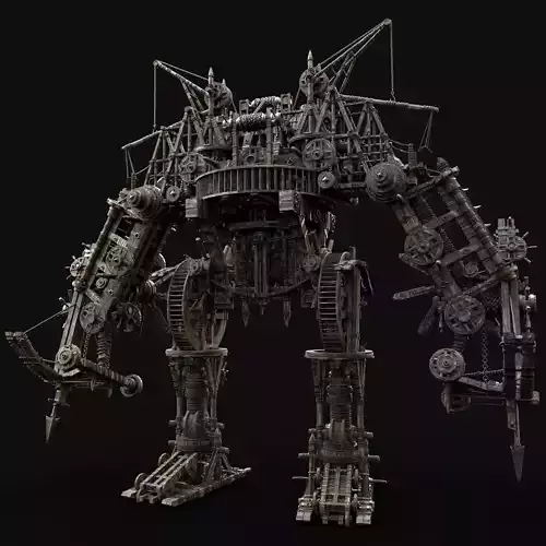 MECH GIANT ROBOT SIEGE ENGINE MACHINE WAR CONSTRUCTION MECHA AAA Low-poly 3D model